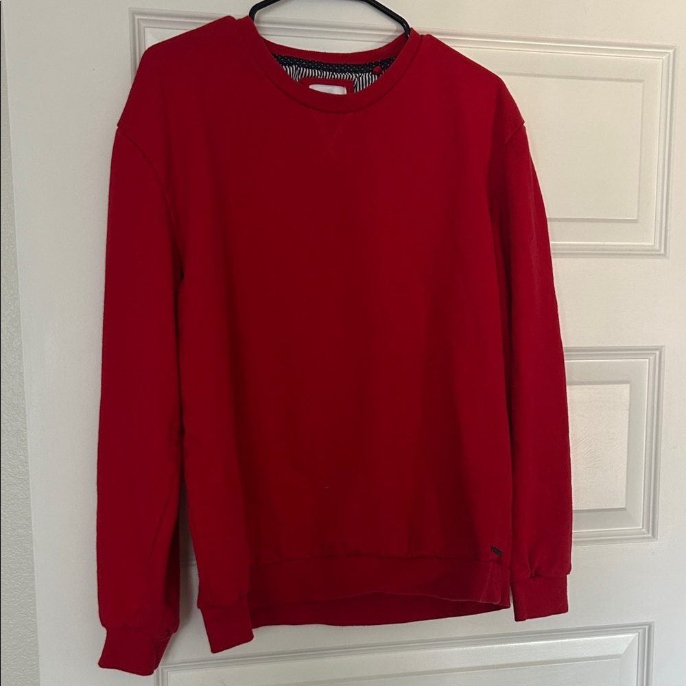 Denim & Flower Vibrant Red Crewneck Sweater